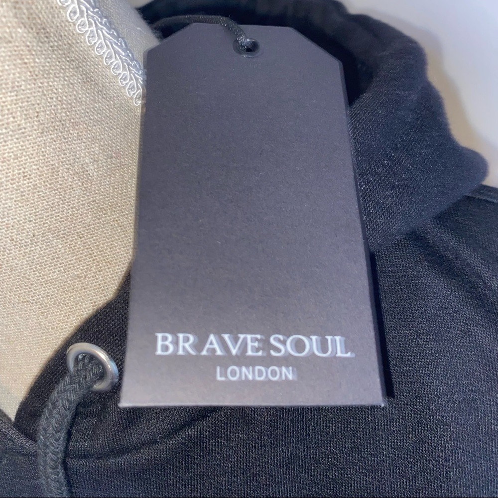 Brave Soul London NEW Clara black hoodie sweatshirt size Medium - Picture 9 of 9